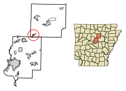 Cleburne County and Faulkner County Arkansas Incorporated and Unincorporated areas Quitman Highlighted 0557950